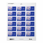 Fantasy Niedlich Blue Bllower Field Adressaufkleber (Vorne)