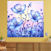 Fantasy Niedlich Blue Bllower Field Leinwanddruck (Insitu (Wohnzimmer))