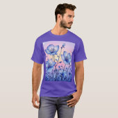 Fantasy Niedlich Blue Bllower Field T-Shirt (Vorne ganz)