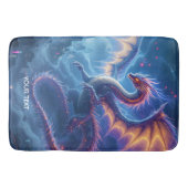 Fantasy Niedlich Blue Dragon City Badematte (Vorderseite)