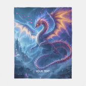 Fantasy Niedlich Blue Dragon City Fleecedecke (Vorderseite)
