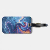 Fantasy Niedlich Blue Dragon City Gepäckanhänger (Rückseite horizontal)