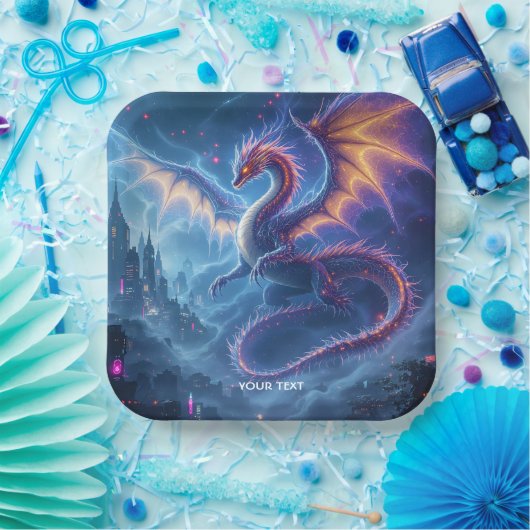 Fantasy Niedlich Blue Dragon City Pappteller (Party)