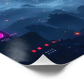 Fantasy Niedlich Blue Dragon City Poster (Ecke)