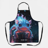Fantasy Niedlich Blue Lächeln Axolotl Schürze (Vorderseite)