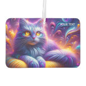 Fantasy Niedlich Blue Lila Cat Autolufterfrischer (Rückseite)