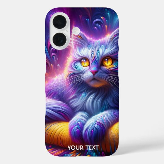 Fantasy Niedlich Blue Lila Cat Case-Mate iPhone Hülle (Rückseite)