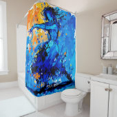 Fantasy Niedlich Blue Orange Dancer Duschvorhang (Beispiel)