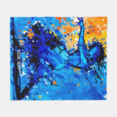 Fantasy Niedlich Blue Orange Dancer Fleecedecke (Vorderseite (Horizontal))