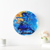 Fantasy Niedlich Blue Orange Dancer Große Wanduhr (Zuhause)