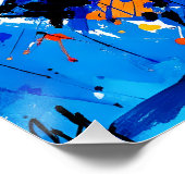 Fantasy Niedlich Blue Orange Dancer Poster (Ecke)