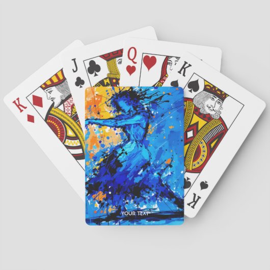 Fantasy Niedlich Blue Orange Dancer Spielkarten (Rückseite)