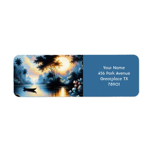 Fantasy Niedlich Boat Sunset Lake (Vorne)
