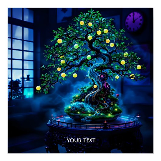 Fantasy Niedlich Bonsai Tree Lights Poster (Vorderseite)