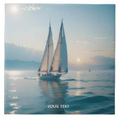 Fantasy Niedlich Boote Sun Fliese (Vorderseite)