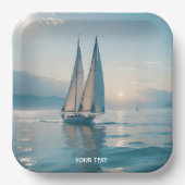 Fantasy Niedlich Boote Sun Pappteller (Vorderseite)