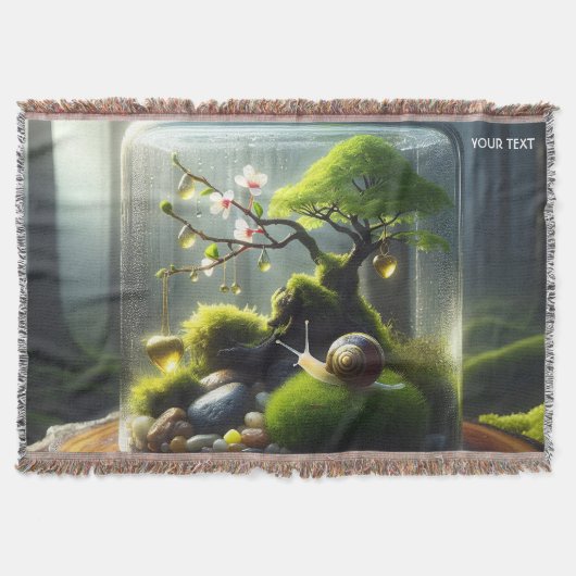 Fantasy Niedlich Bottle Sakura Snail Decke (Vorderseite)