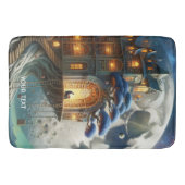 Fantasy Niedlich Boy Moon Library Badematte (Vorderseite)