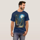 Fantasy Niedlich Boy Tree Library T-Shirt (Vorne ganz)