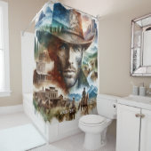 Fantasy Niedlich Brave Handsome Cowboy Duschvorhang (Beispiel)