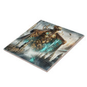 Fantasy Niedlich Bridge Steampunk Robot Fliese (Seite)