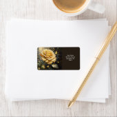 Fantasy Niedlich Bright Yellow Rose Adressaufkleber (Insitu)