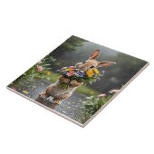 Fantasy Niedlich Bunny Blume Rain Fliese (Seite)