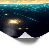 Fantasy Niedlich Bunny Crescent Moon Poster (Ecke)