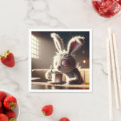 Fantasy Niedlich Bunny Drink Coffee Serviette (Beispiel)
