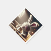 Fantasy Niedlich Bunny Drink Coffee Serviette (Ecke)