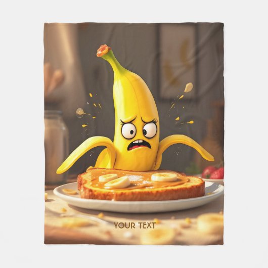 Fantasy Niedlich Butter Banana Toast Fleecedecke (Vorderseite)