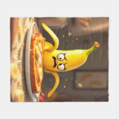 Fantasy Niedlich Butter Banana Toast Fleecedecke (Vorderseite (Horizontal))