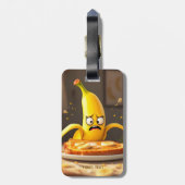Fantasy Niedlich Butter Banana Toast Gepäckanhänger (Rückseite vertikal)