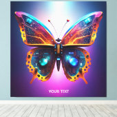 Fantasy Niedlich Butterfly Circuits Wings Leinwanddruck (Insitu (Holzboden))