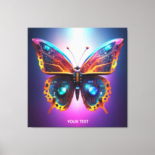 Fantasy Niedlich Butterfly Circuits Wings Leinwanddruck