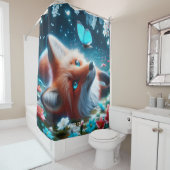 Fantasy Niedlich Butterfly Fox Duschvorhang (Beispiel)