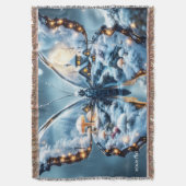 Fantasy Niedlich Butterfly Pilze Winter Decke (Vorderseite Vertikal)