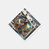 Fantasy Niedlich Camera Painting Landschaft Serviette (Ecke)