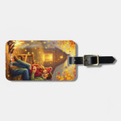 Fantasy Niedlich Campfire Datum Land Gepäckanhänger (Vorderseite horizontal)