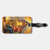 Fantasy Niedlich Campfire Datum Land Gepäckanhänger (Rückseite horizontal)
