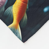 Fantasy Niedlich Cat Baden Unterwasser Fleecedecke (Ecke)