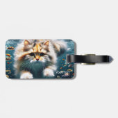 Fantasy Niedlich Cat Baden Unterwasser Gepäckanhänger (Rückseite horizontal)