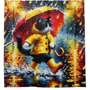Fantasy Niedlich Cat Boots Regenschirm Duschvorhang