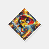 Fantasy Niedlich Cat Boots Regenschirm Serviette (Ecke)