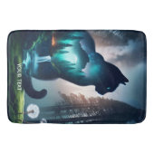 Fantasy Niedlich Cat Double Exposition Badematte (Vorderseite)