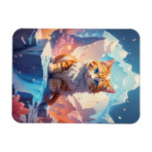 Fantasy Niedlich Cat Fire and Ice Art Magnet (Horizontal)