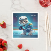 Fantasy Niedlich Cat Hockey Uniform Serviette (Beispiel)