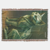 Fantasy Niedlich Cat Money Origami Decke (Vorderseite)