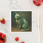 Fantasy Niedlich Cat Money Origami Serviette (Beispiel)