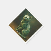 Fantasy Niedlich Cat Money Origami Serviette (Ecke)